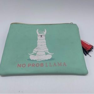 No Probllama Small Zippered Bag. 9” by 6”. In excellent used condition!